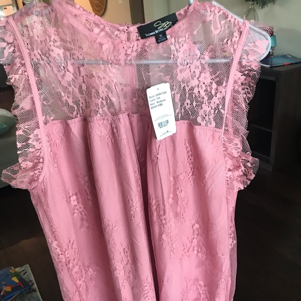 Pink Lace Top